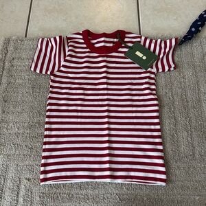 Daily Drills Red and White Striped Tee